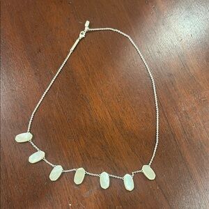 Kendra Scott Elegant Silver Necklace with Iridescent Accents